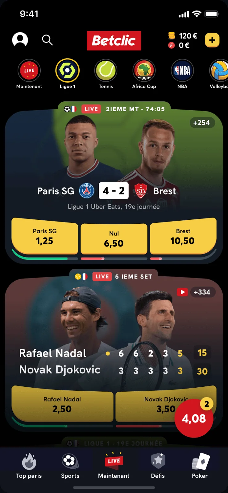 Betclic — screen 1