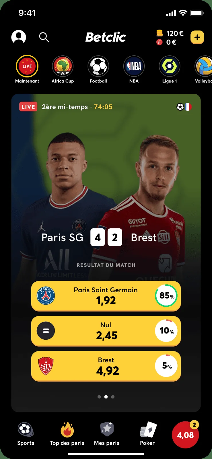 Betclic — screen 2